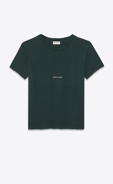 destroyed saint laurent logo t-shirt